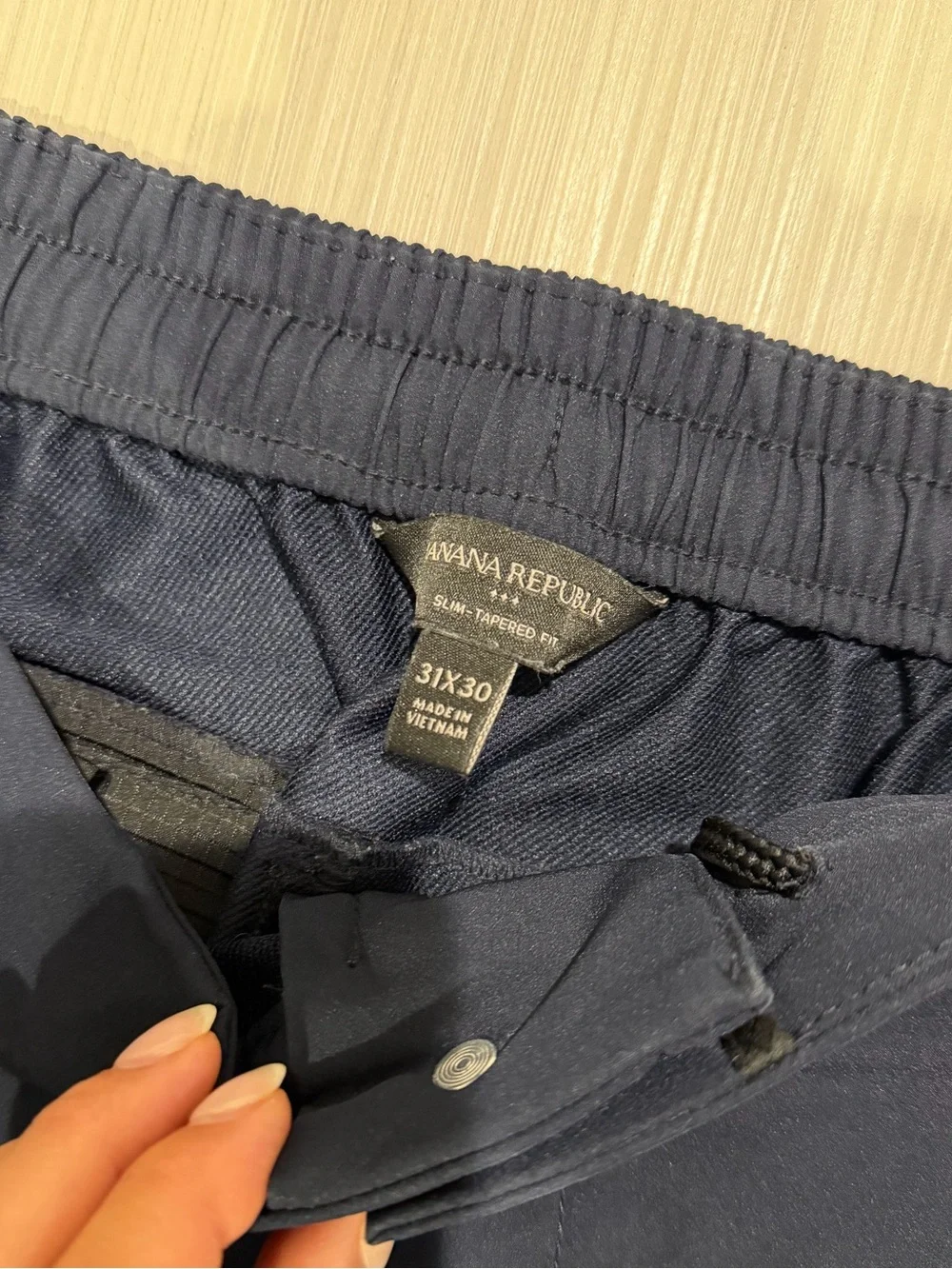 Banana Republic Men's Navy Stretch Casual Pants